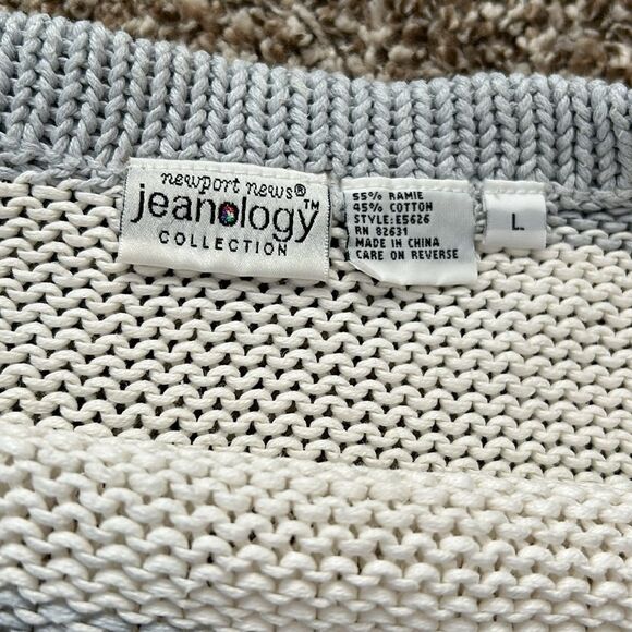 Vintage 90s Newport News Collection Sleeveless Y2K Striped Sweater Large - Picture 9 of 10